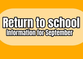 Return to school information